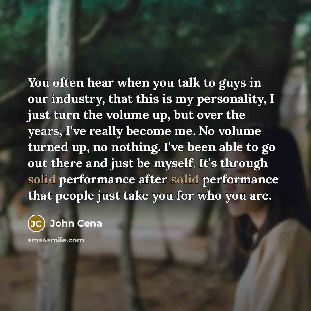 “You often hear when you talk to guys in our…” quote by John Cena