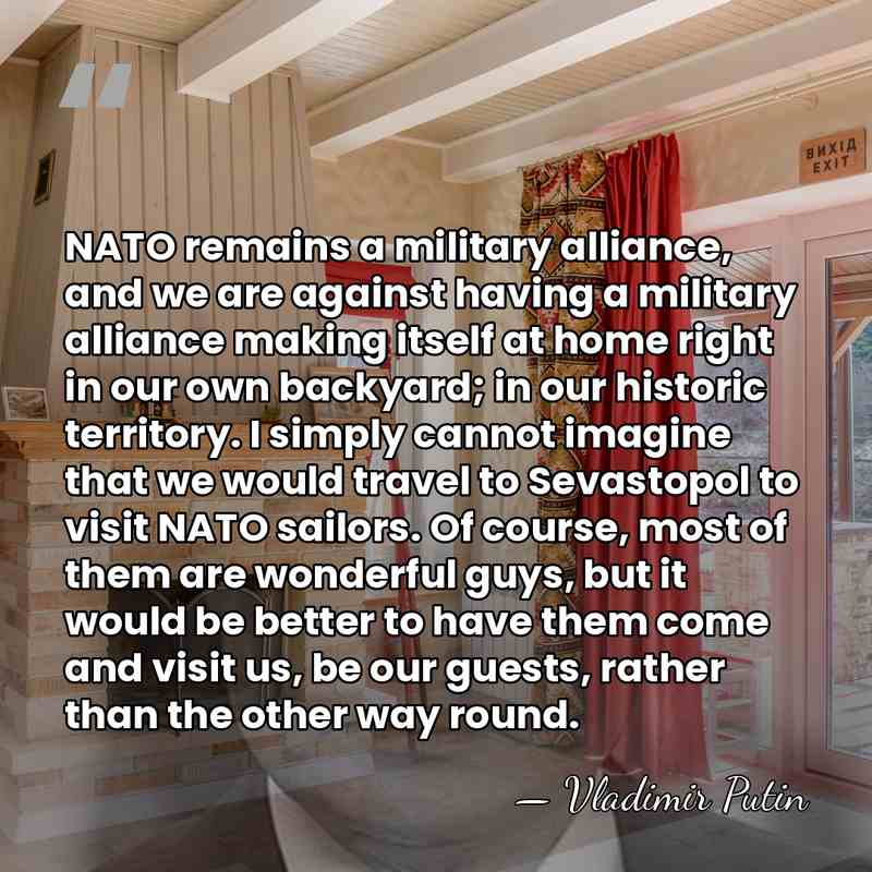 NATO remains a military alliance, and we are against having a military&hellip; - Vladimir Putin