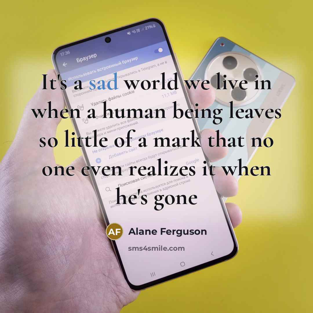 “It's a sad world we live in when a human…” quote by Alane Ferguson