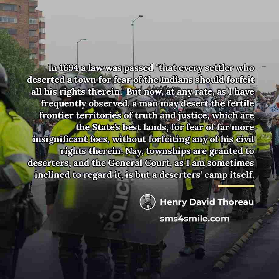 “In 1694 a law was passed "that every settler who…” quote by Henry David Thoreau