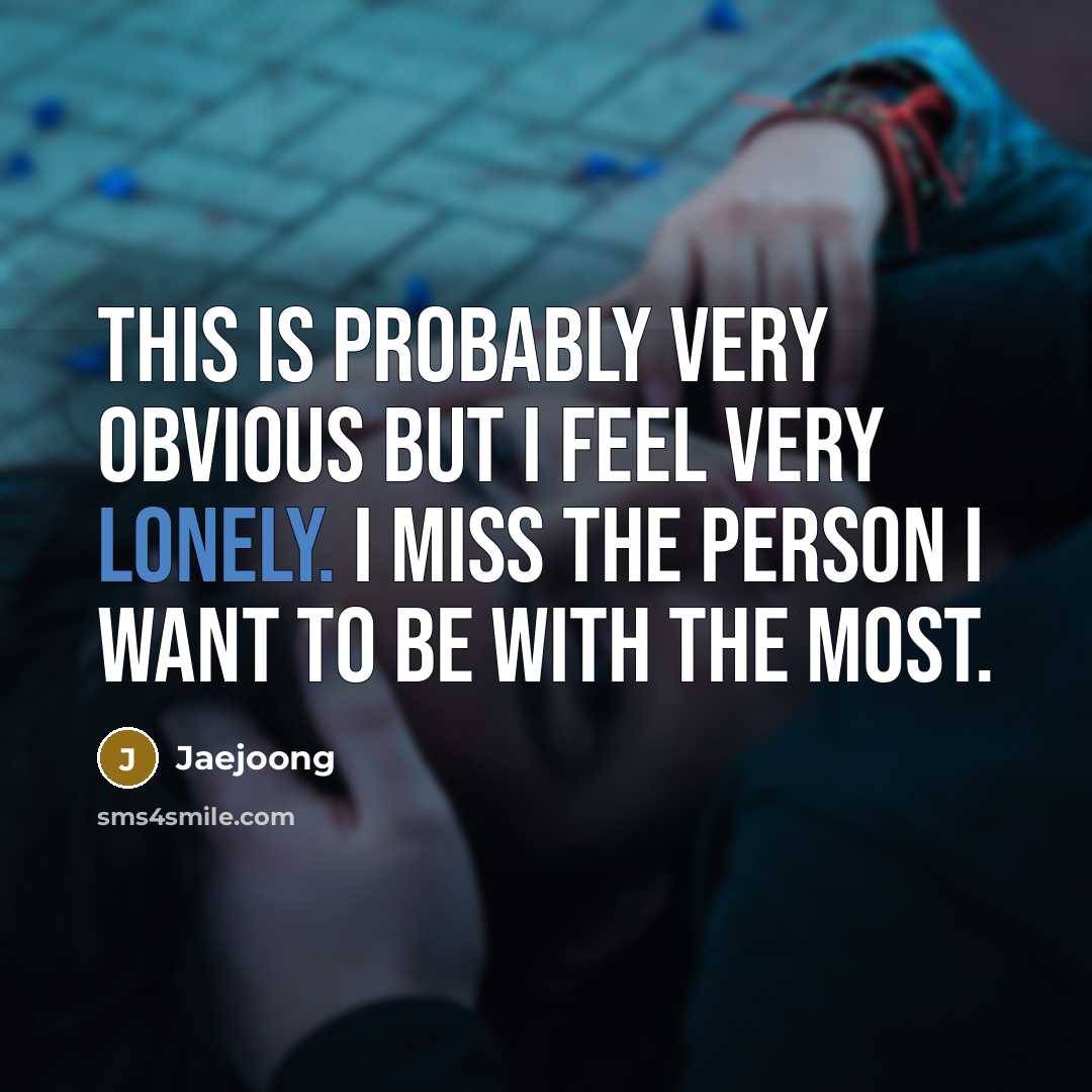 “This is probably very obvious but I feel very lonely.…” quote by Jaejoong