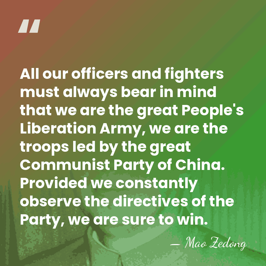 All our officers and fighters must always bear in mind that we&hellip; - Mao Zedong