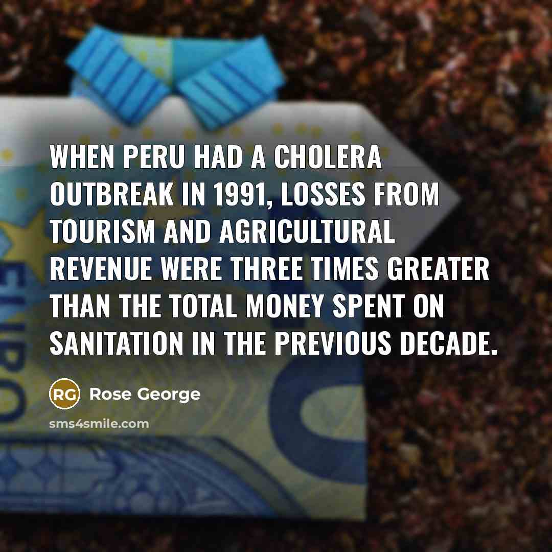 “When Peru had a cholera outbreak in 1991, losses from…” quote by Rose George