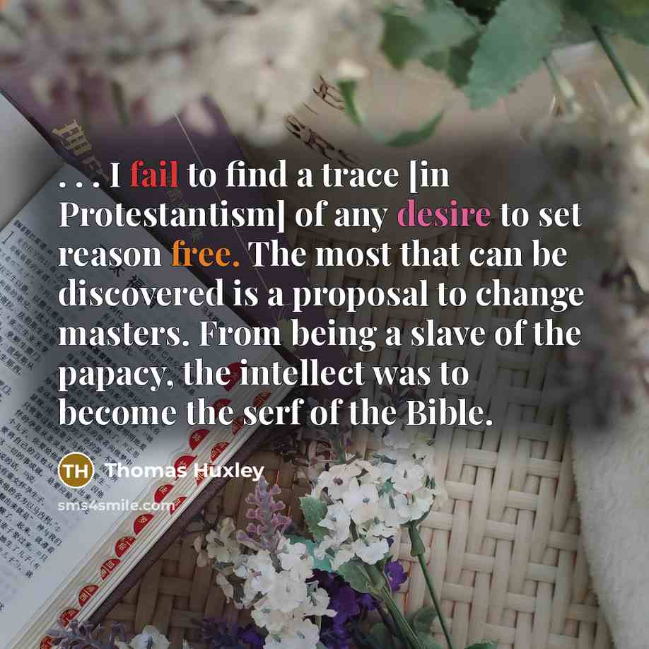“. . . I fail to find a trace [in…” quote by Thomas Huxley