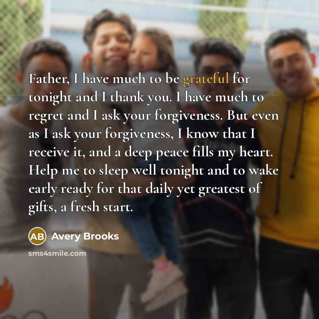 “Father, I have much to be grateful for tonight and…” quote by Avery Brooks