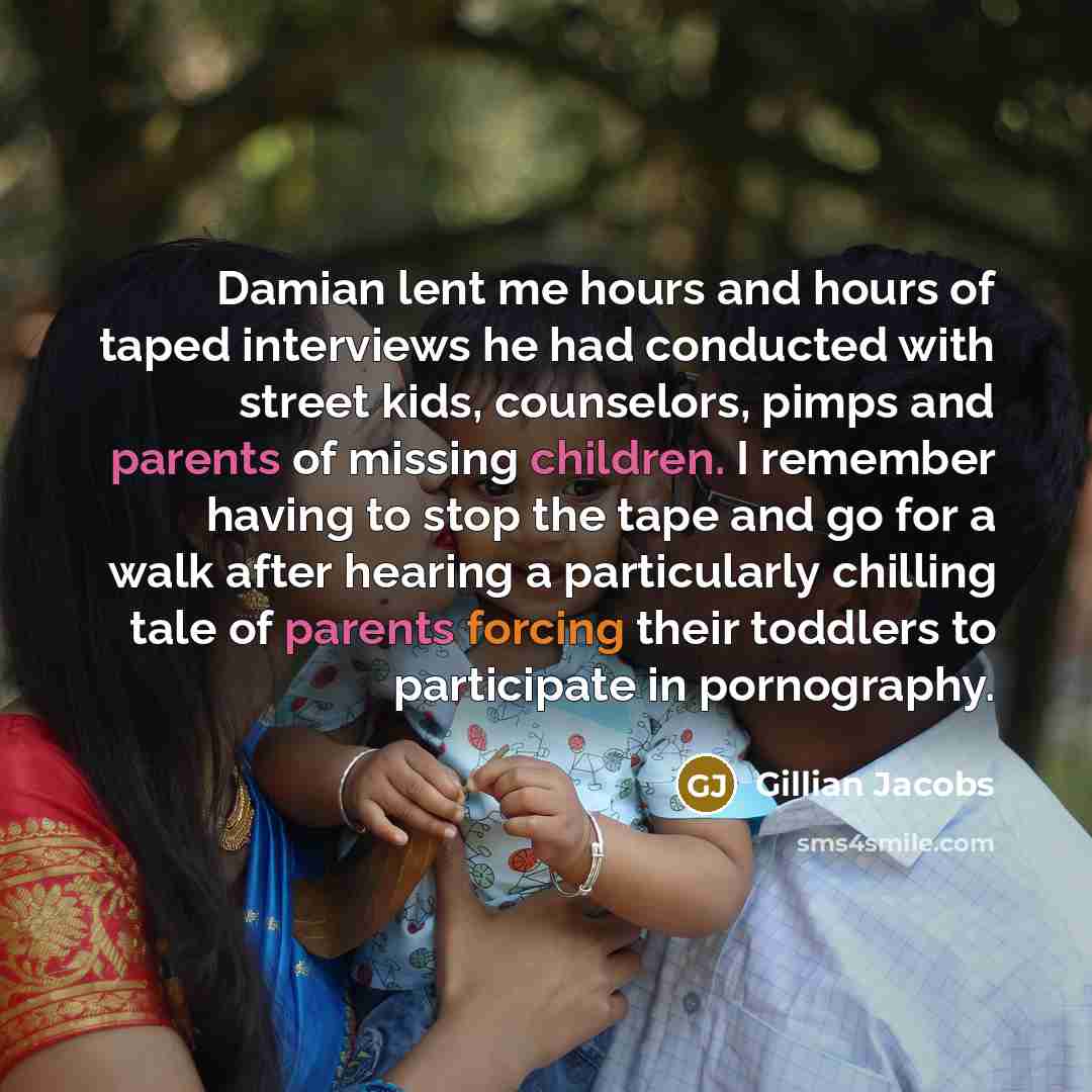 “Damian lent me hours and hours of taped interviews he…” quote by Gillian Jacobs