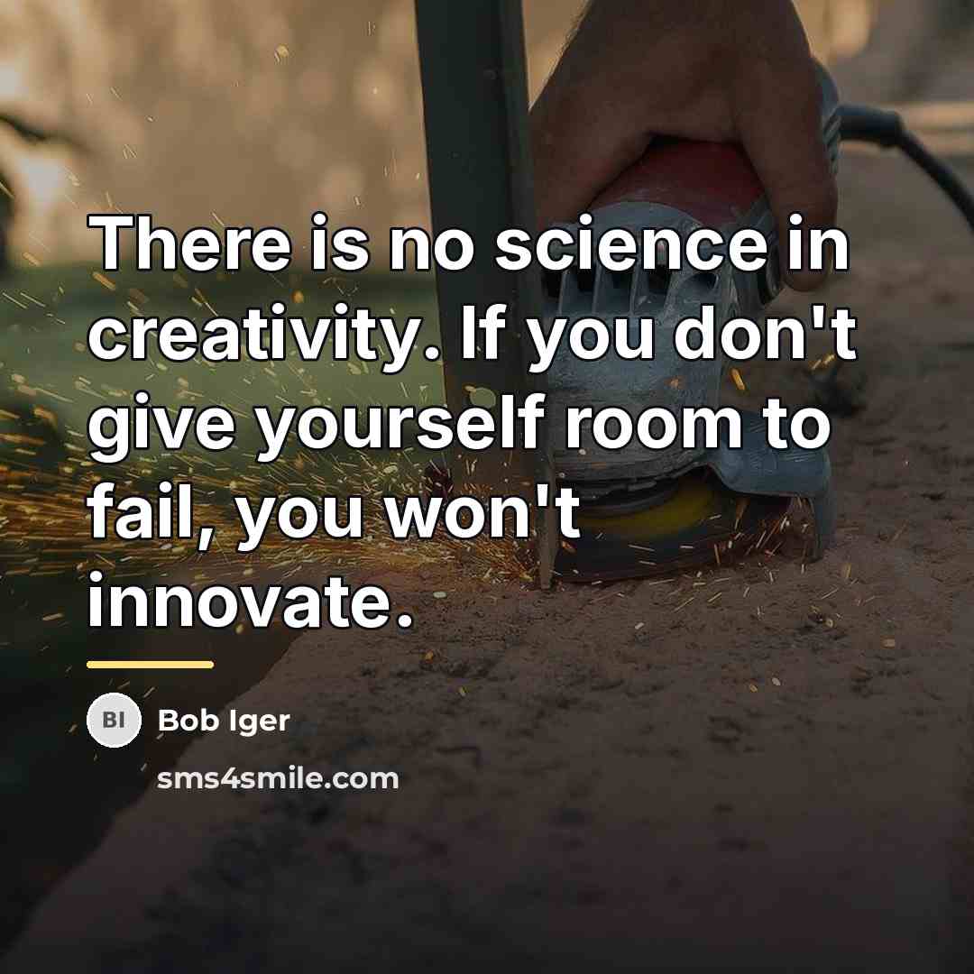 “There is no science in creativity. If you don't give…” quote by Bob Iger