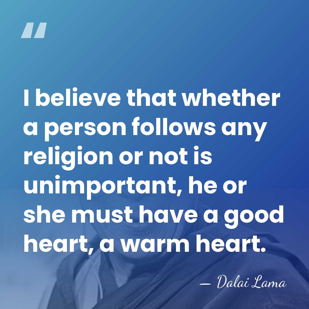 I believe that whether a person follows any religion or not is&hellip; - Dalai Lama