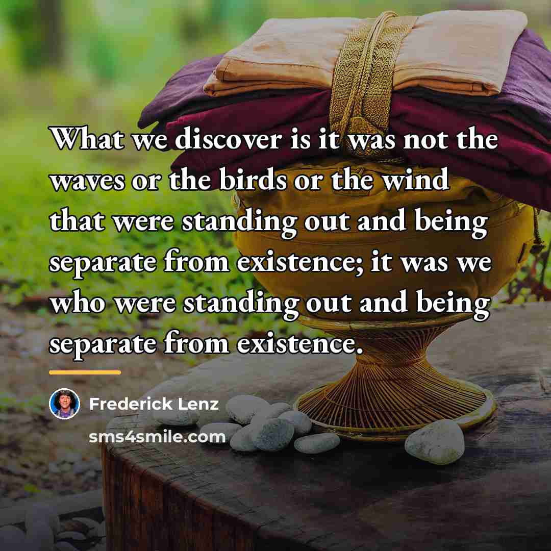 “What we discover is it was not the waves or…” quote by Frederick Lenz