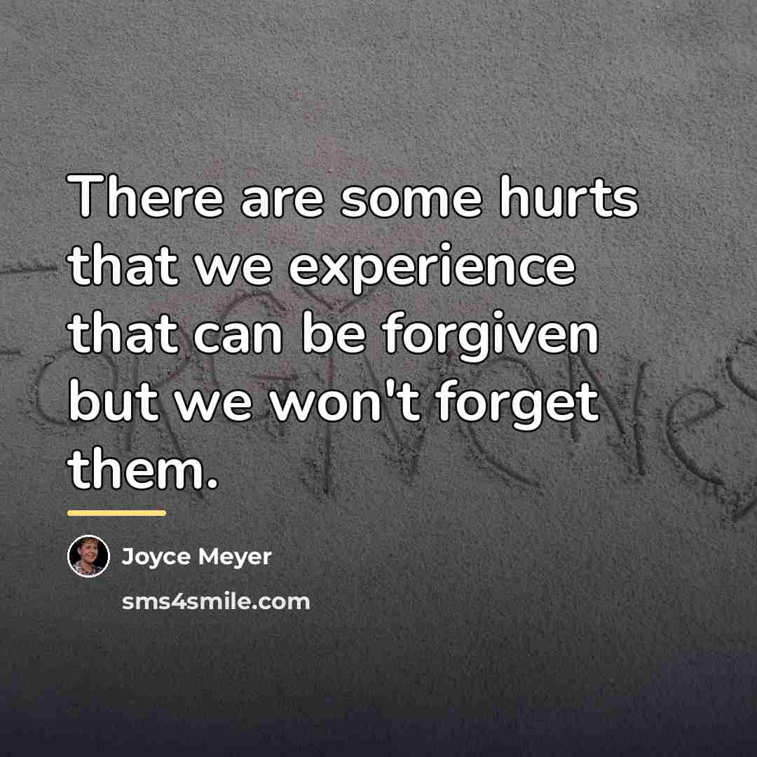 “There are some hurts that we experience that can be…” quote by Joyce Meyer