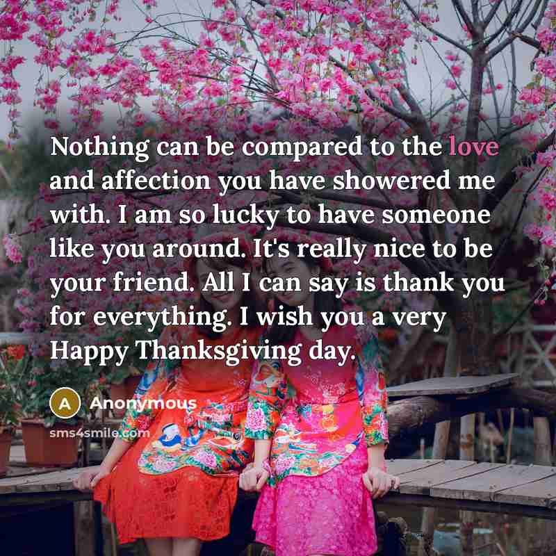 “Nothing can be compared to the love and affection you…” quote by Anonymous