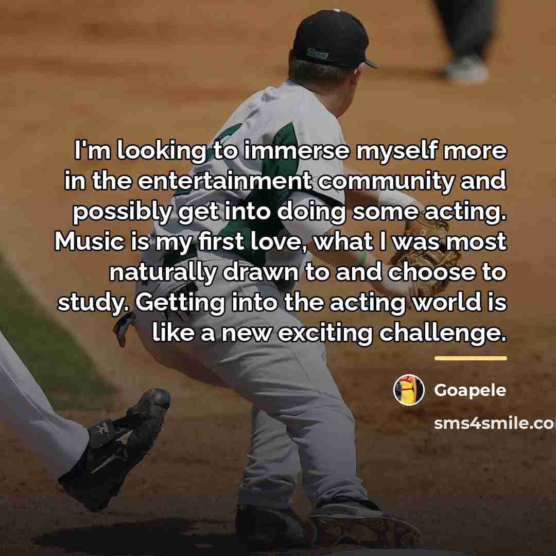 “I'm looking to immerse myself more in the entertainment community…” quote by Goapele