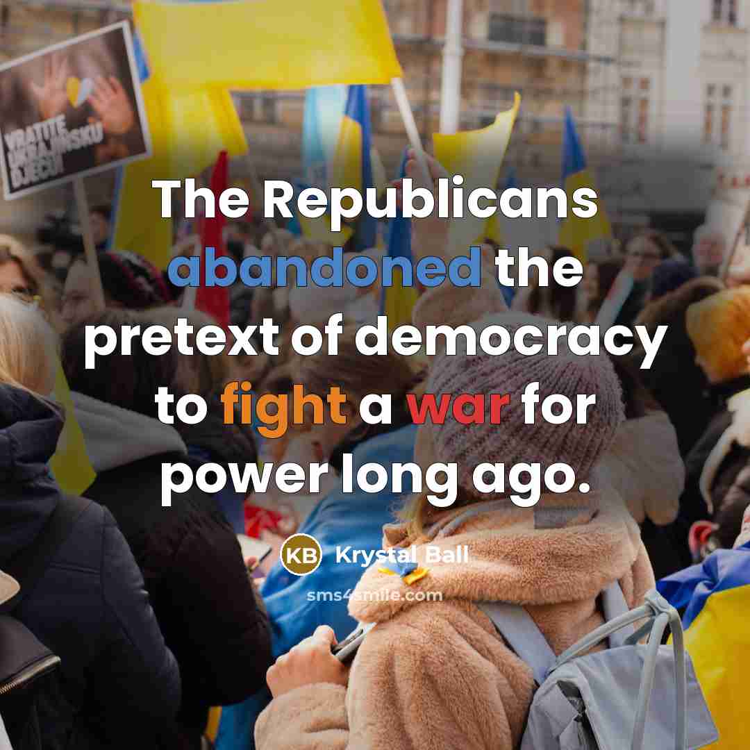 “The Republicans abandoned the pretext of democracy to fight a…” quote by Krystal Ball