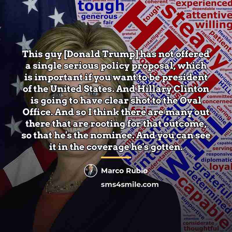 “This guy [Donald Trump] has not offered a single serious…” quote by Marco Rubio