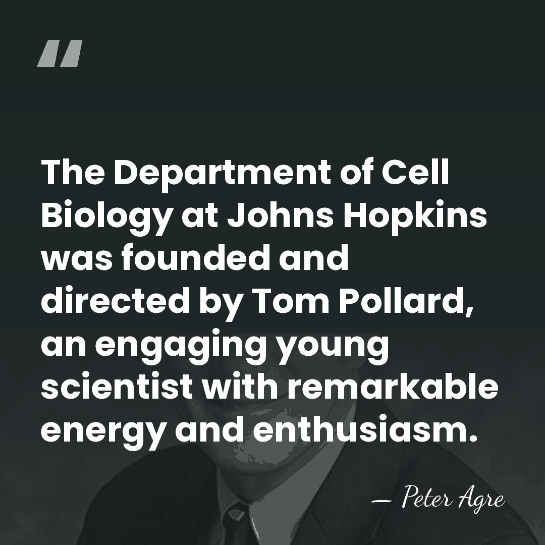 The Department of Cell Biology at Johns Hopkins was founded and directed&hellip; - Peter Agre