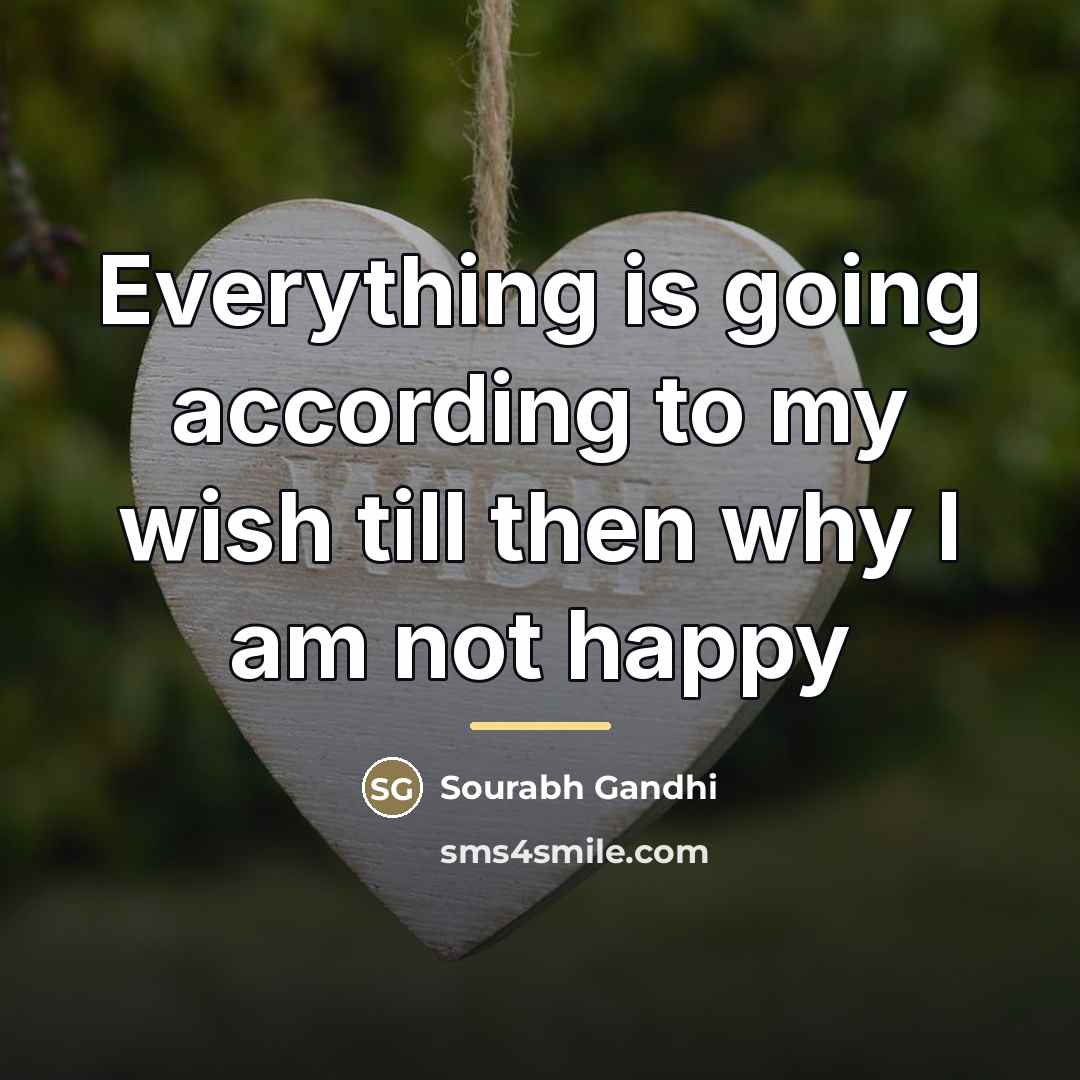 “Everything is going according to my wish till then why…” quote by Anonymous