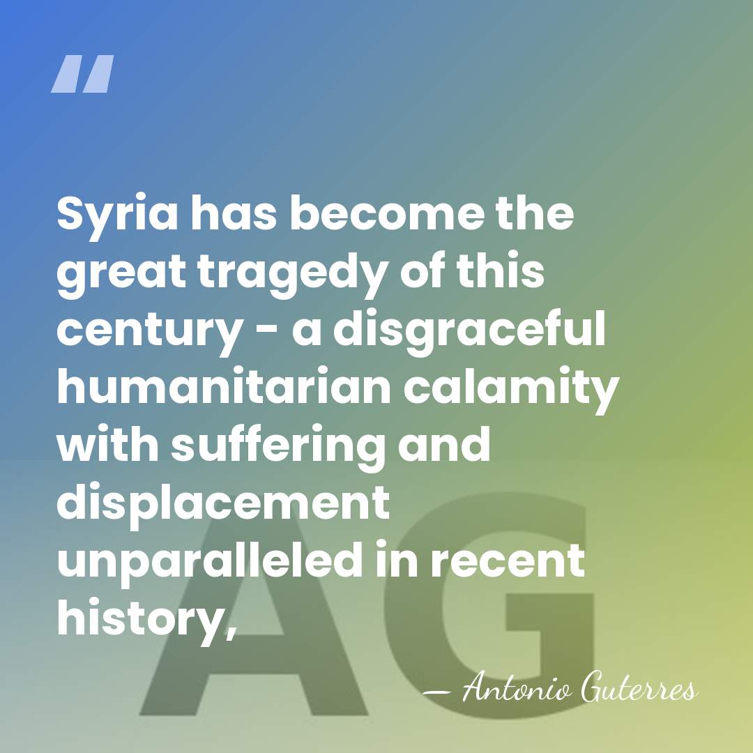 Syria has become the great tragedy of this century - a disgraceful&hellip; - Antonio Guterres