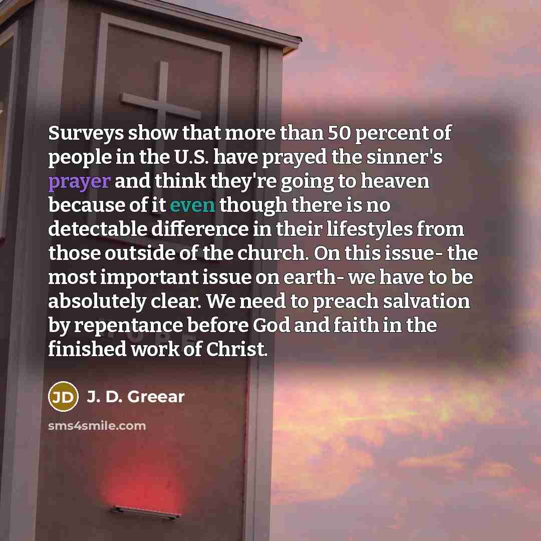 “Surveys show that more than 50 percent of people in…” quote by J. D. Greear