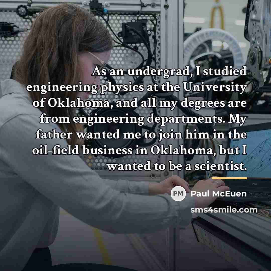 “As an undergrad, I studied engineering physics at the University…” quote by Paul McEuen