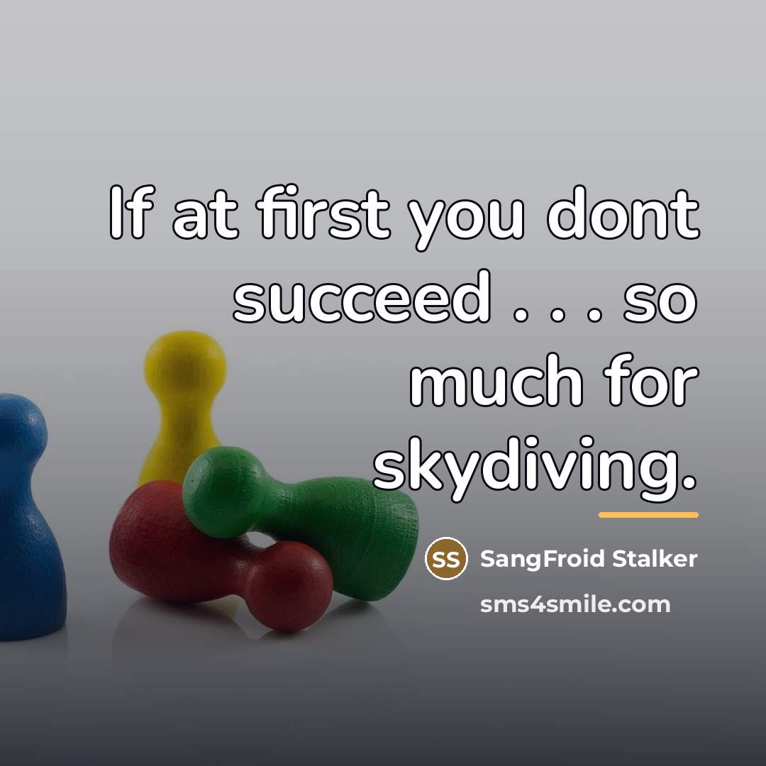 “If at first you dont succeed . . . so…” quote by SangFroid Stalker