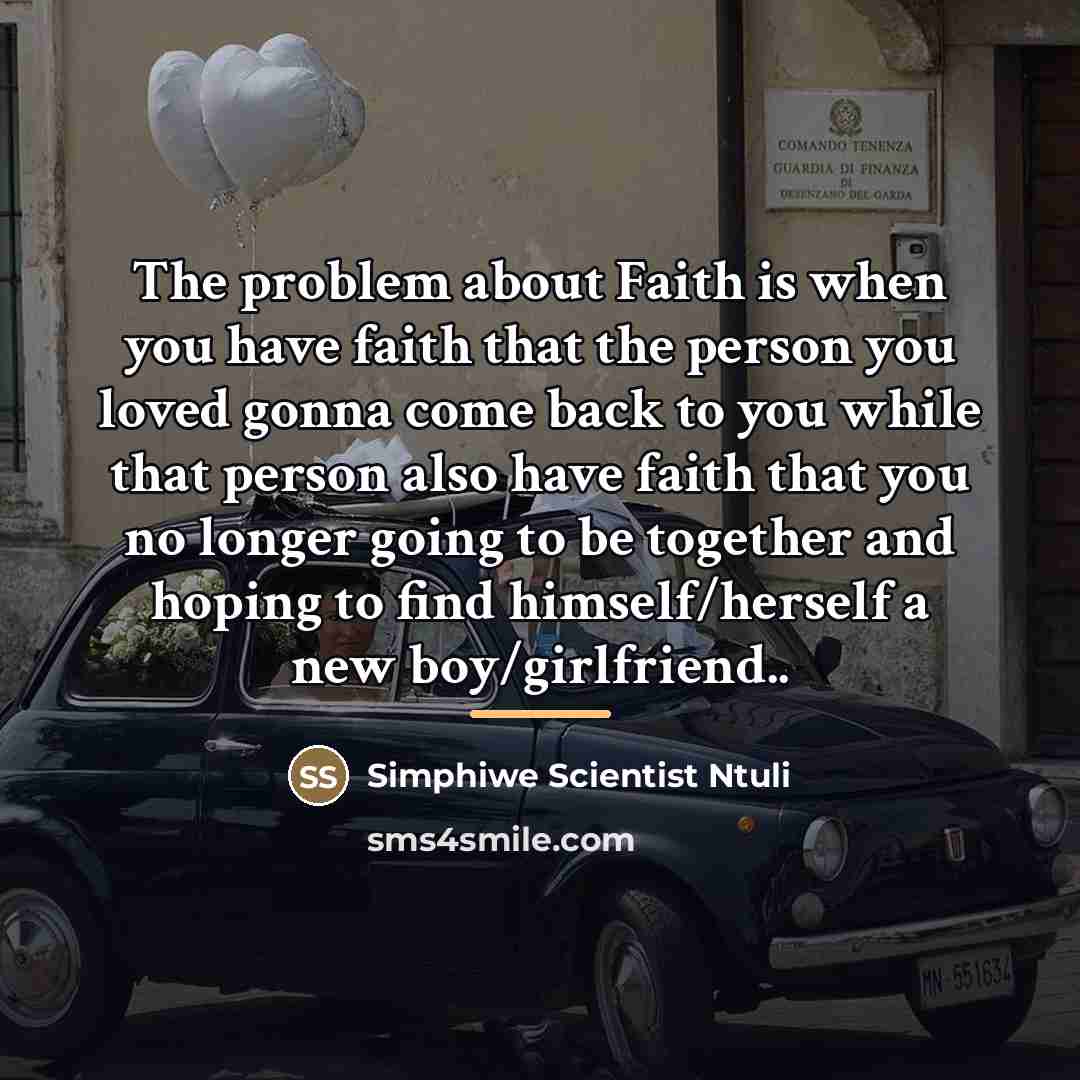 “The problem about Faith is when you have faith that…” quote by Simphiwe Scientist Ntuli