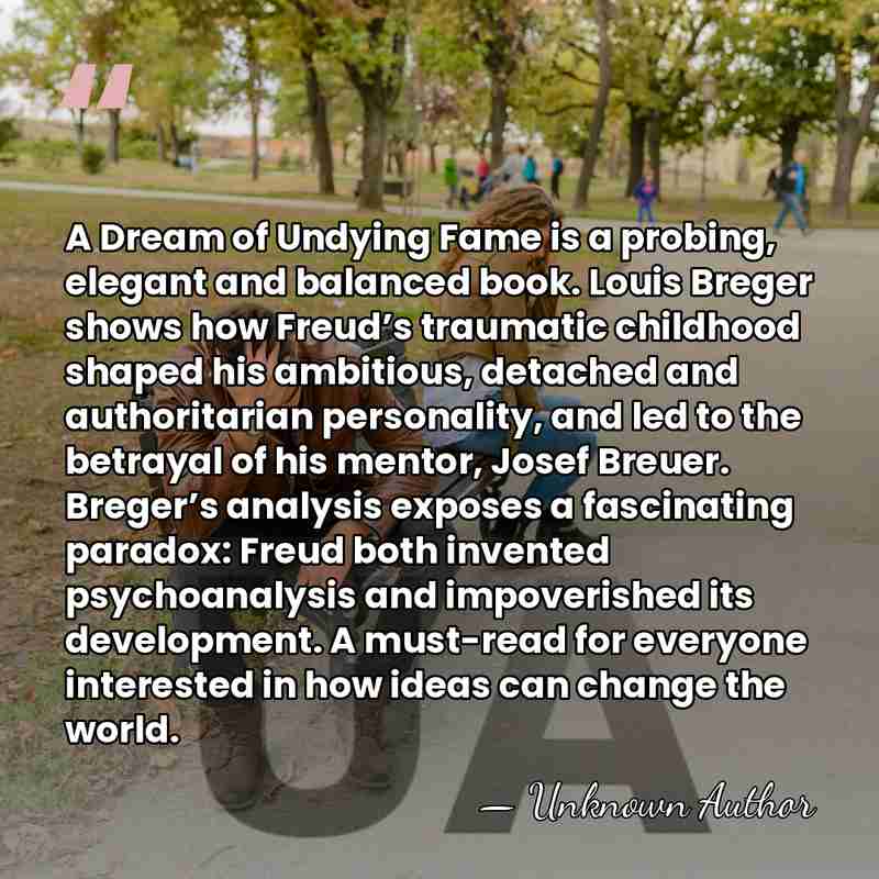 A Dream of Undying Fame is a probing, elegant and balanced book.&hellip; - Unknown Author