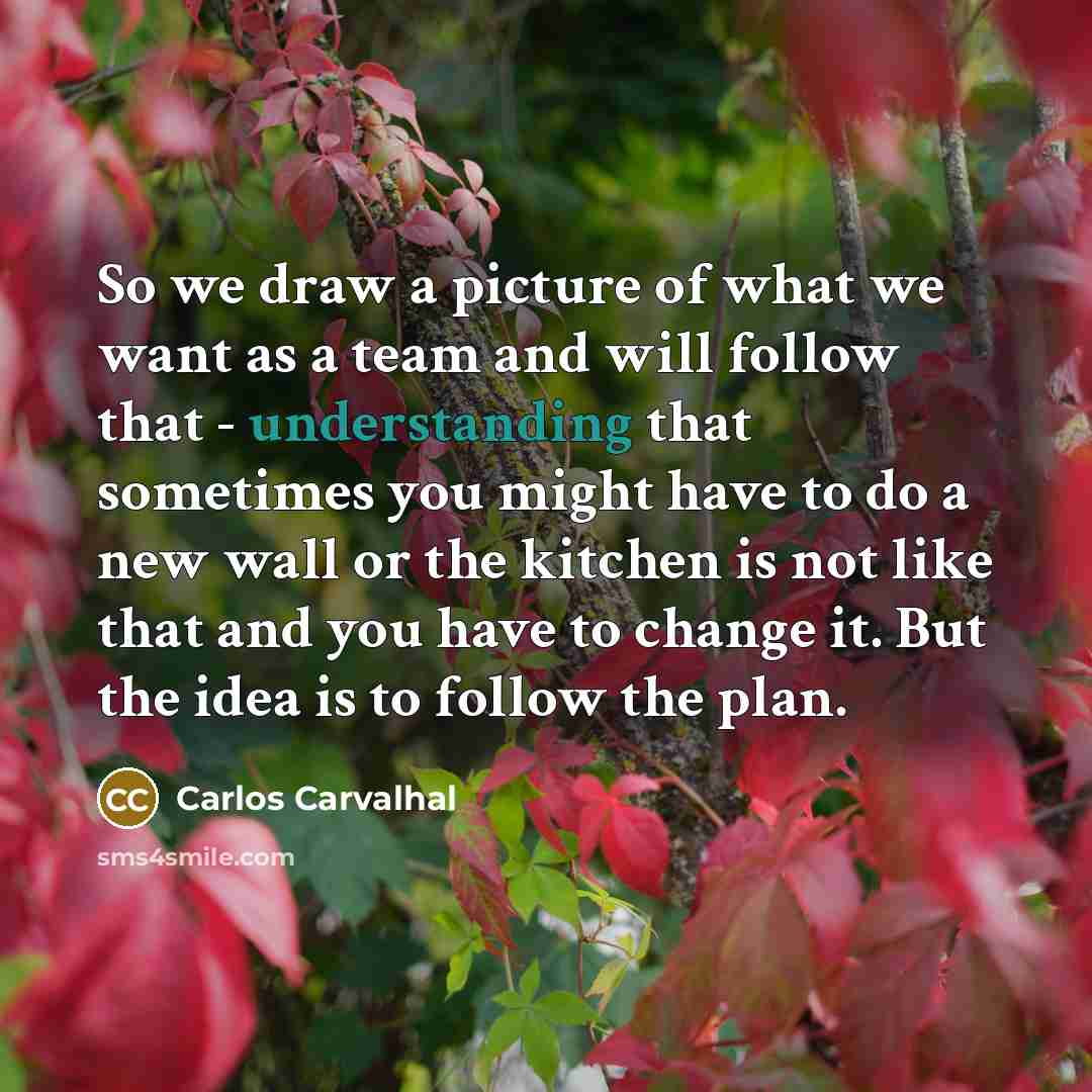 “So we draw a picture of what we want as…” quote by Carlos Carvalhal