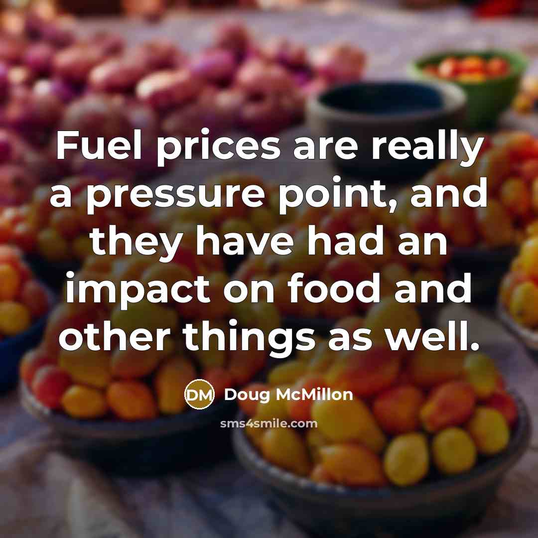 “Fuel prices are really a pressure point, and they have…” quote by Doug McMillon