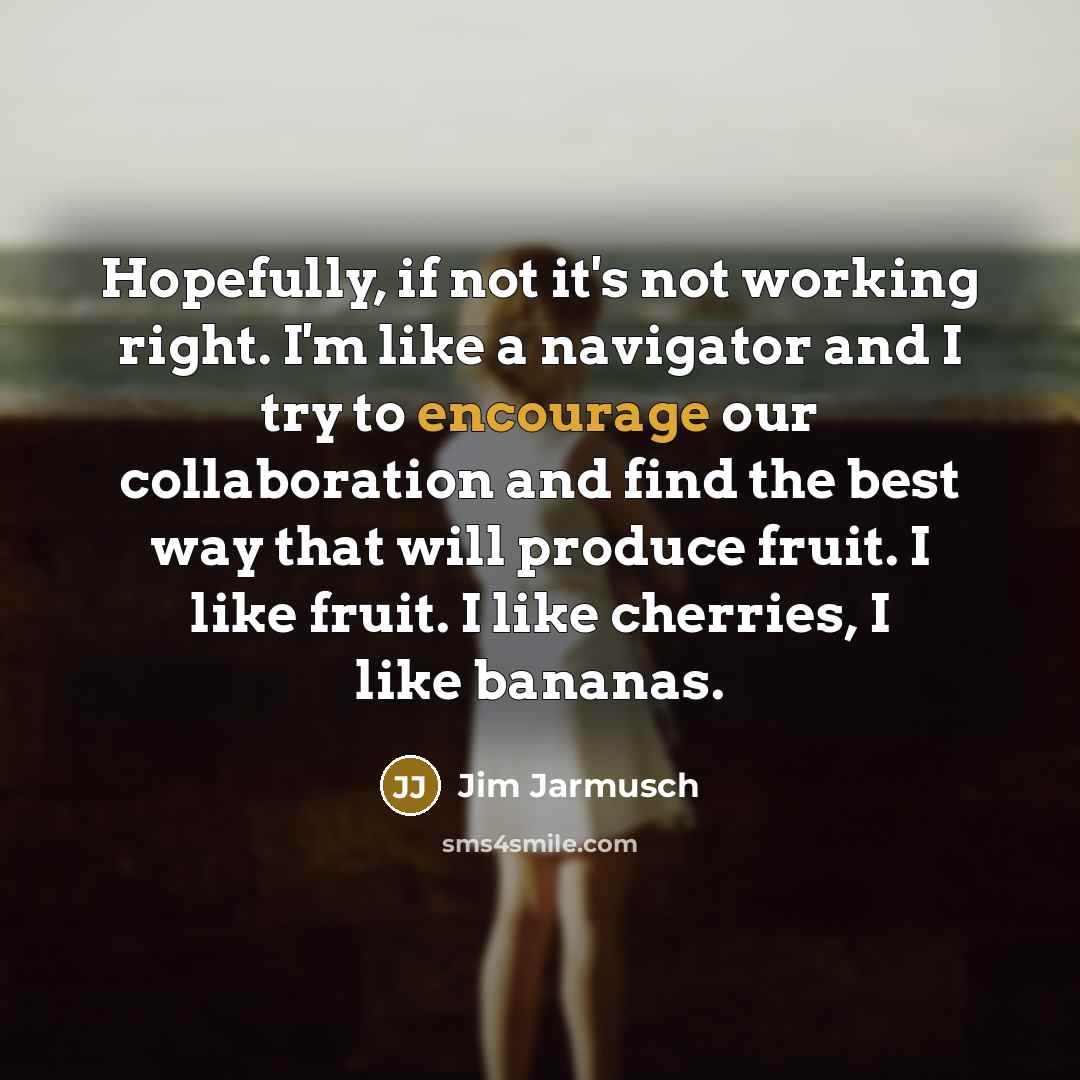 “Hopefully, if not it's not working right. I'm like a…” quote by Jim Jarmusch