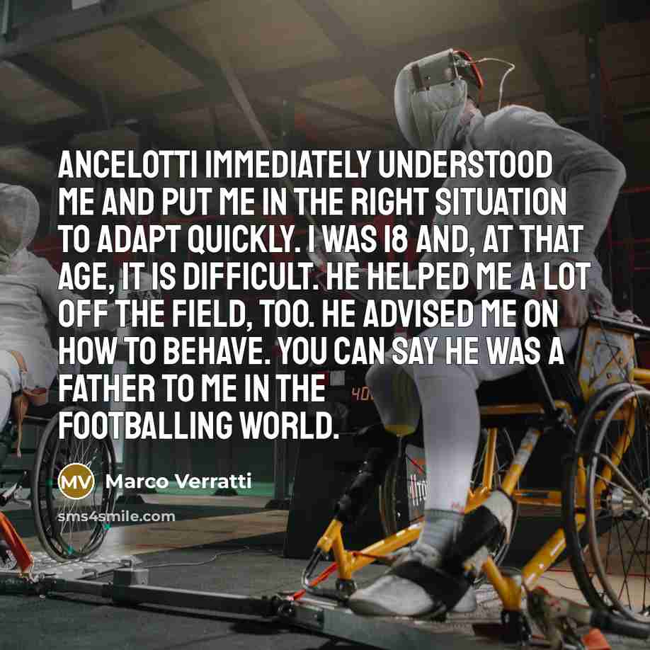 “Ancelotti immediately understood me and put me in the right…” quote by Marco Verratti