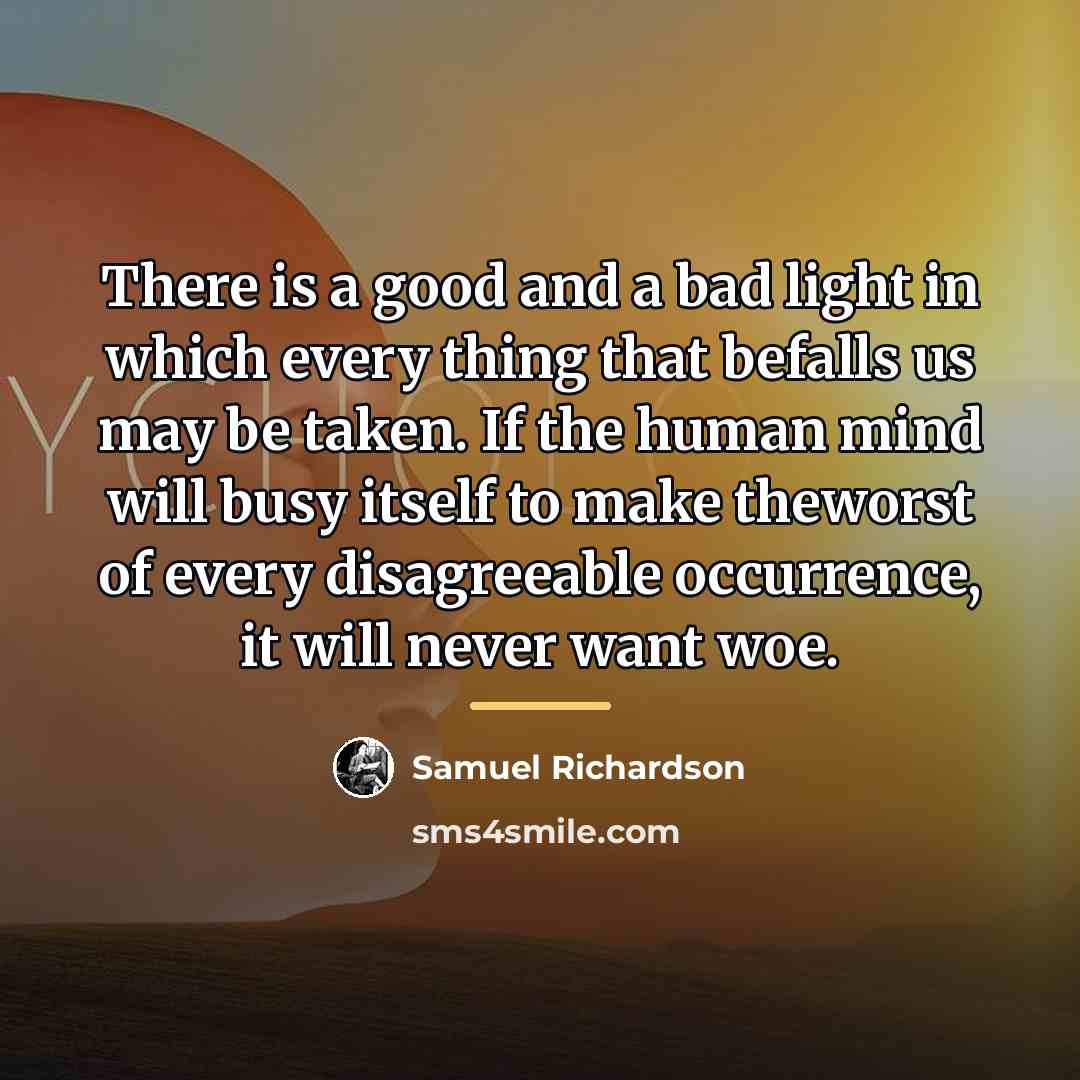 “There is a good and a bad light in which…” quote by Samuel Richardson