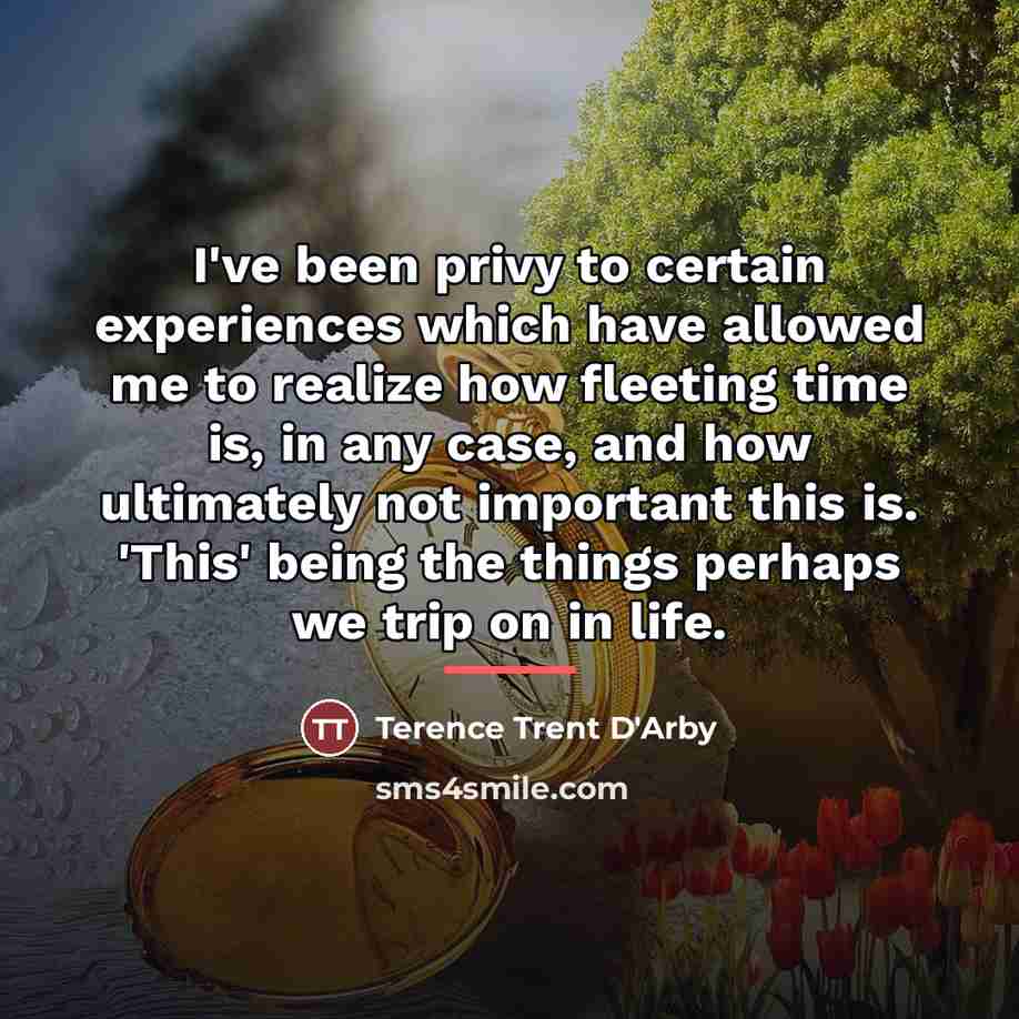 “I've been privy to certain experiences which have allowed me…” quote by Terence Trent D'Arby