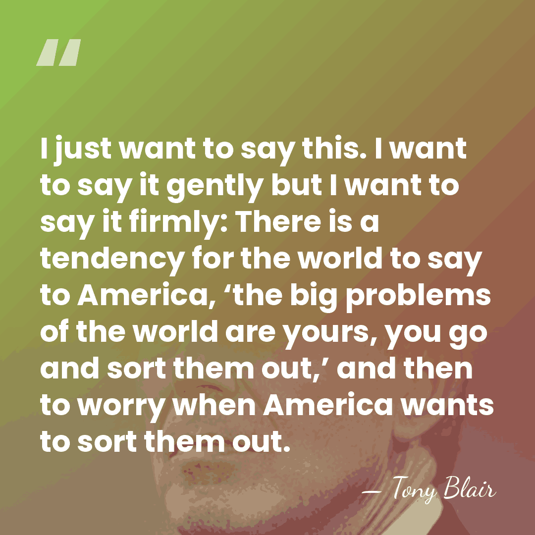 I just want to say this. I want to say it gently&hellip; - Tony Blair