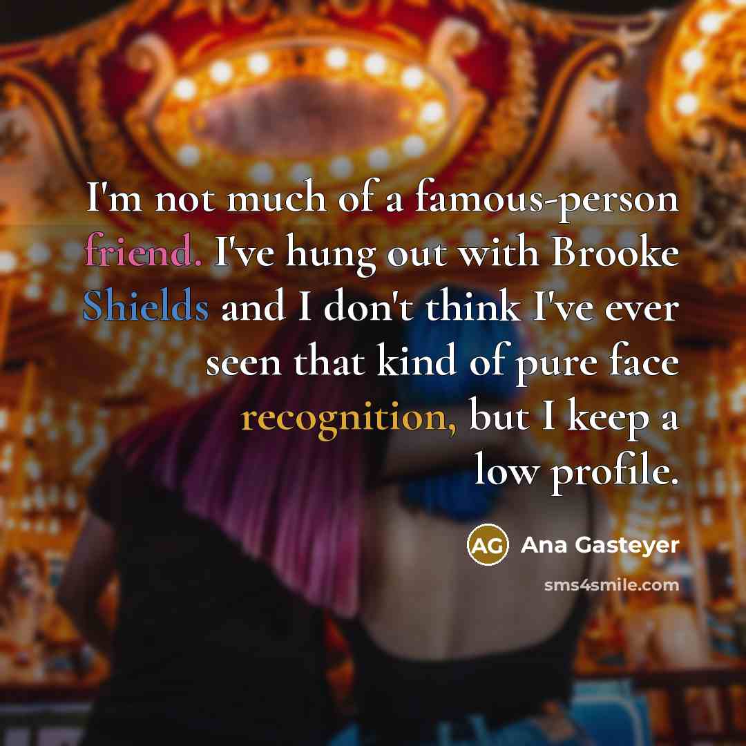 “I'm not much of a famous-person friend. I've hung out…” quote by Ana Gasteyer