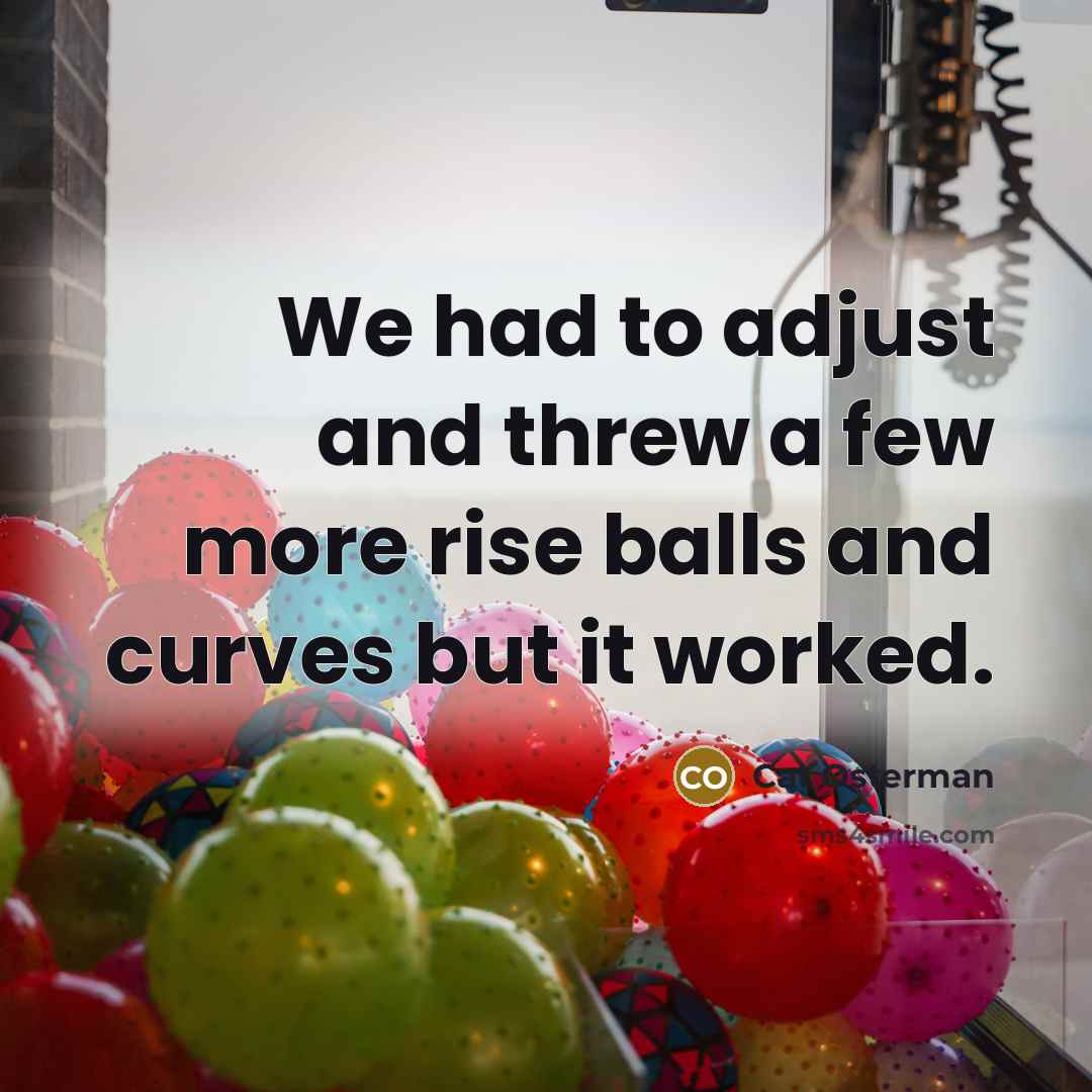 “We had to adjust and threw a few more rise…” quote by Cat Osterman