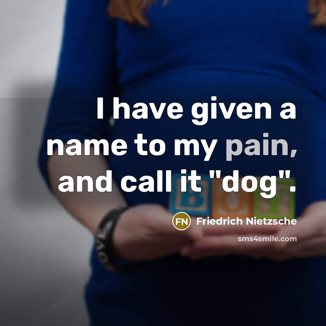 “I have given a name to my pain, and call…” quote by Friedrich Nietzsche