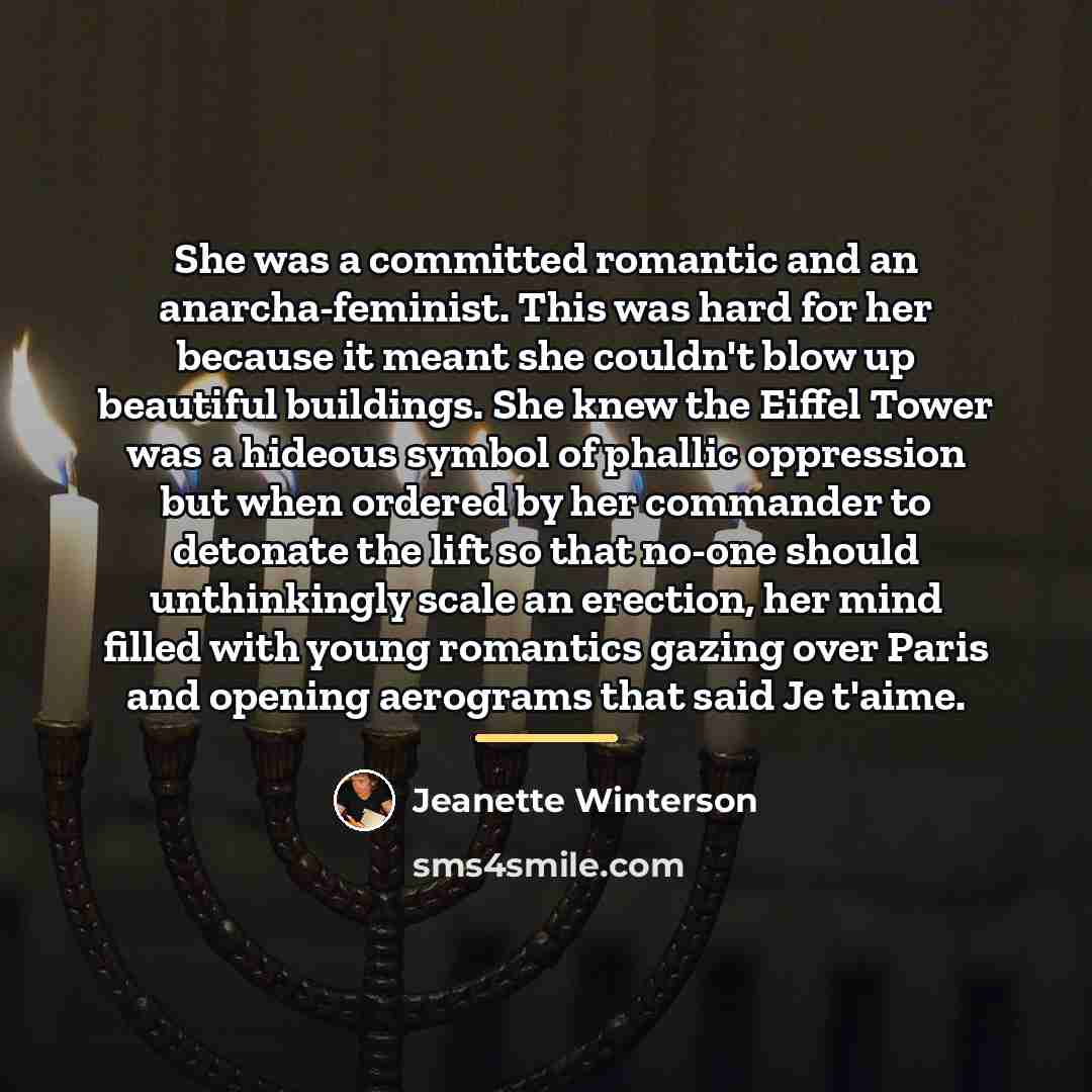 “She was a committed romantic and an anarcha-feminist. This was…” quote by Jeanette Winterson