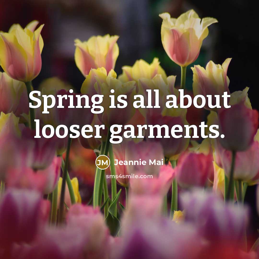 “Spring is all about looser garments.…” quote by Jeannie Mai