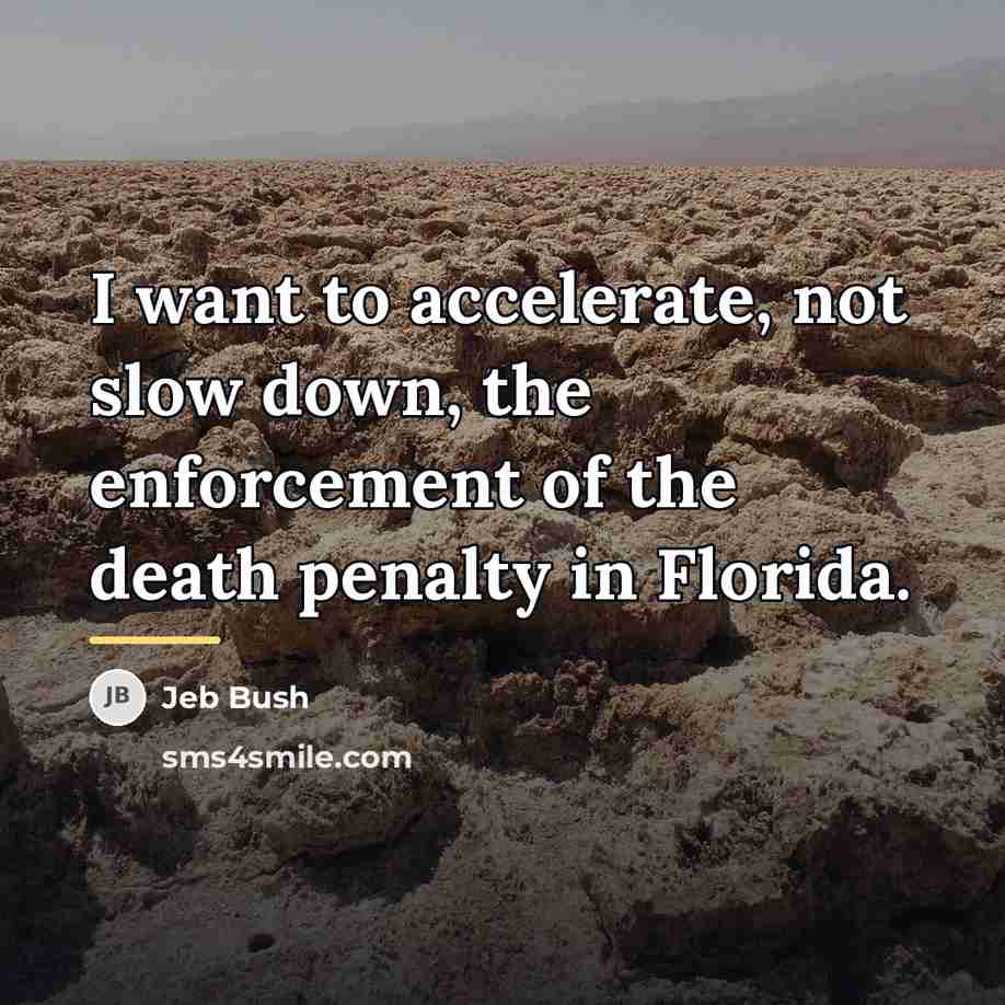 “I want to accelerate, not slow down, the enforcement of…” quote by Jeb Bush