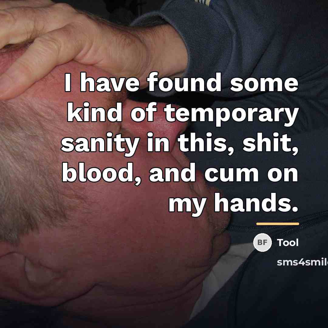 “I have found some kind of temporary sanity in this,…” quote by Tool