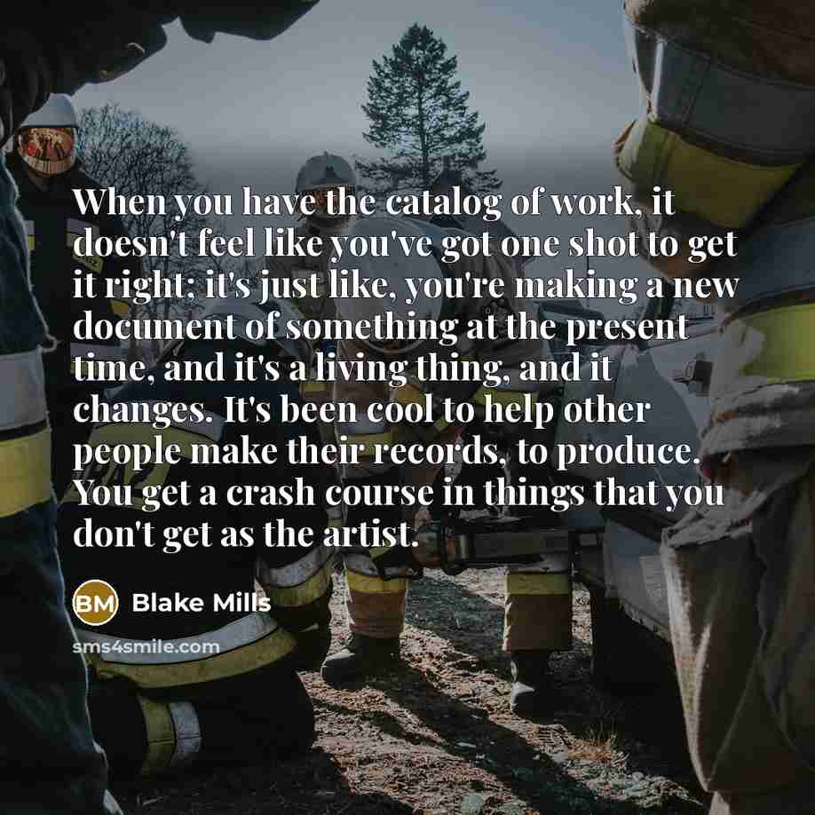 “When you have the catalog of work, it doesn't feel…” quote by Blake Mills