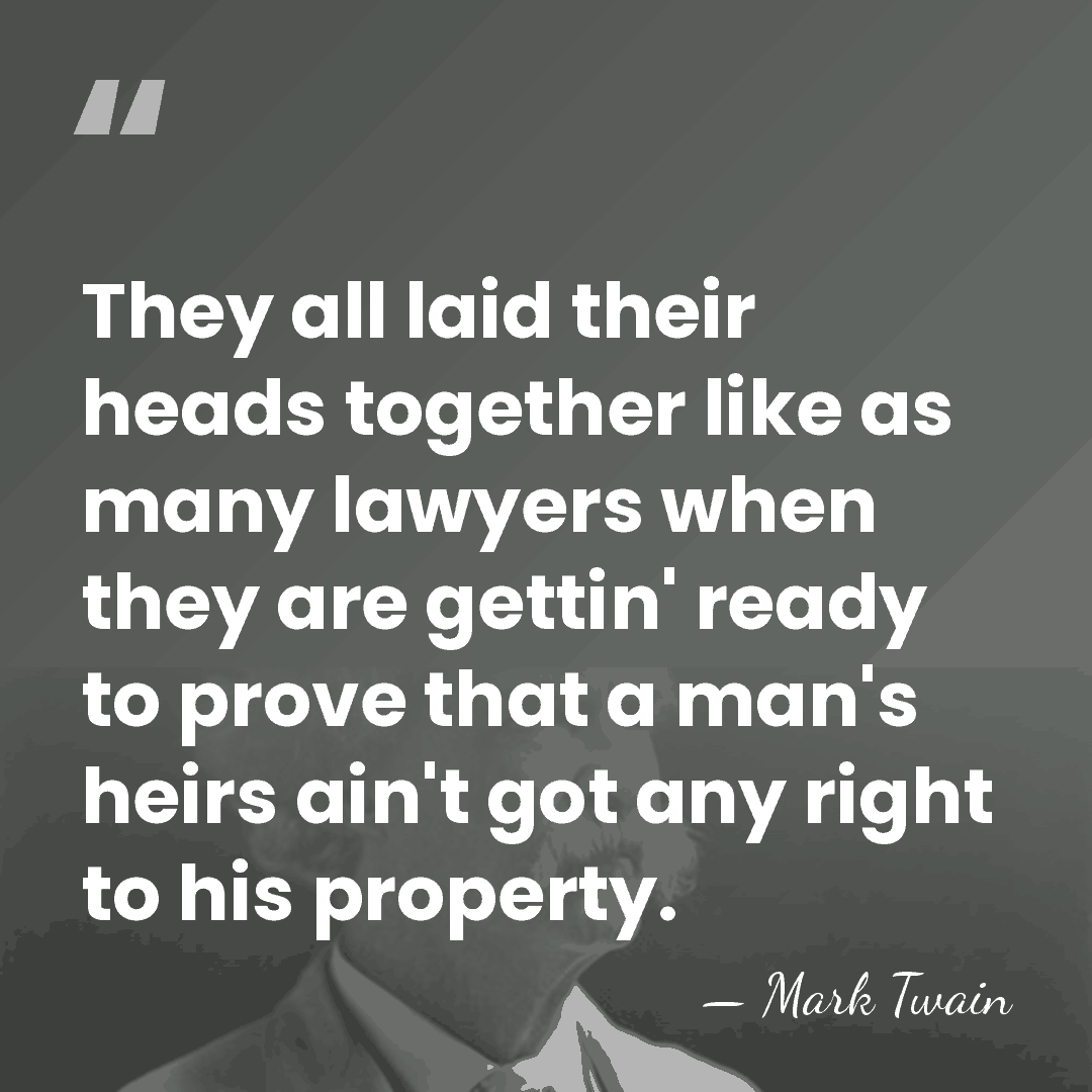 They all laid their heads together like as many lawyers when they&hellip; - Mark Twain