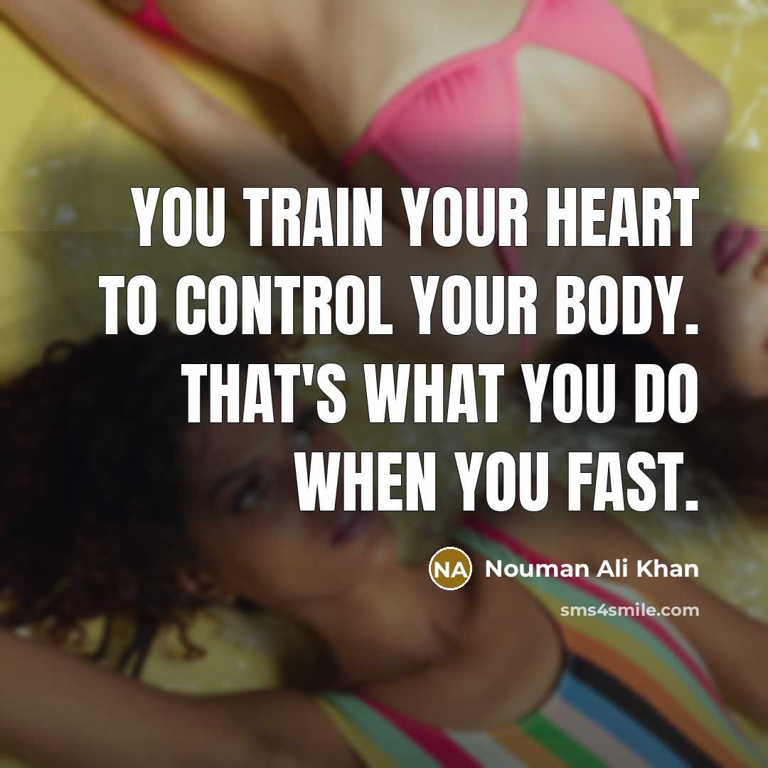 “You train your heart to control your body. That's what…” quote by Nouman Ali Khan