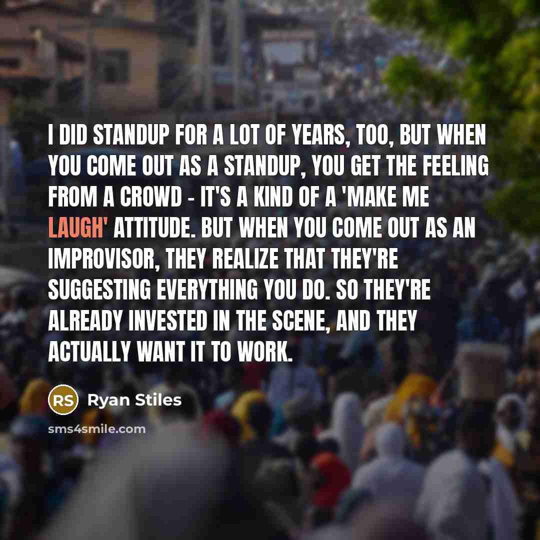 “I did standup for a lot of years, too, but…” quote by Ryan Stiles