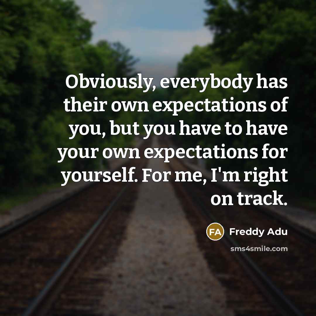 “Obviously, everybody has their own expectations of you, but you…” quote by Freddy Adu