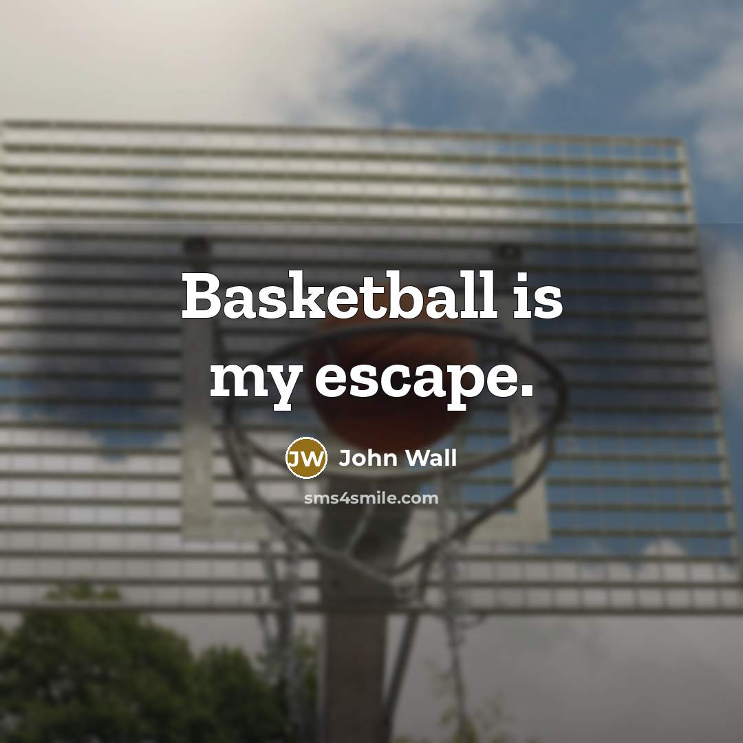 “Basketball is my escape.…” quote by John Wall