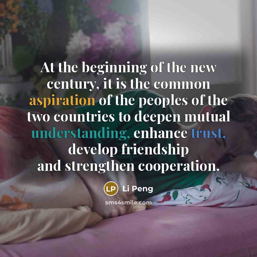 “At the beginning of the new century, it is the…” quote by Li Peng