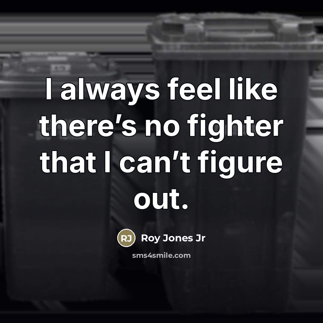 “I always feel like there’s no fighter that I can’t…” quote by Roy Jones Jr