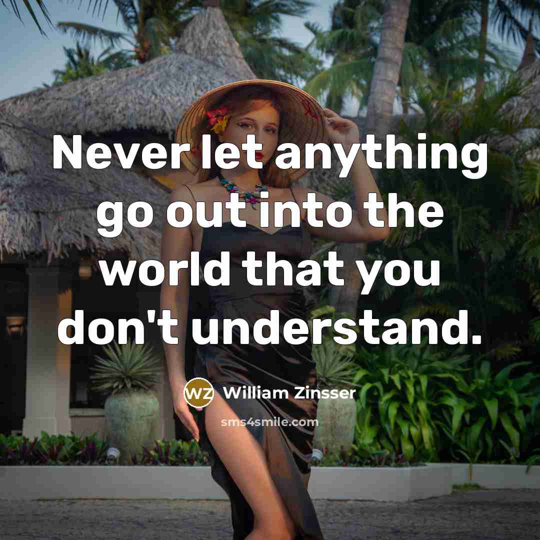 “Never let anything go out into the world that you…” quote by William Zinsser