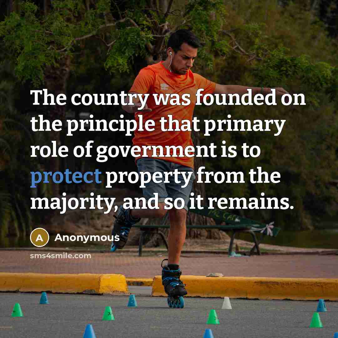 “The country was founded on the principle that primary role…” quote by Anonymous
